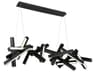 Modern Forms Chaos 19-Light9-Light Black LED Linear Island Pendant