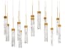 Modern Forms Minx 14-Light Aged Brass Linear Island Pendant