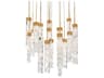 Modern Forms Minx 21-Light Aged Brass Linear Pendant