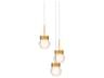 Modern Forms Double Bubble 3-Light Aged Brass Globe Mini Pendant