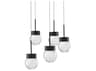 Modern Forms Double Bubble 5-Light Black Globe Pendant
