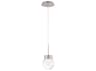Modern Forms Double Bubble 1-Light Satin Nickel Crystal LED Globe Mini Pendant