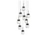 Modern Forms Double Bubble 9-Light Black Globe Pendant