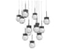Modern Forms Double Bubble 13-Light Black Globe Pendant