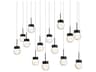 Modern Forms Double Bubble 14-Light Black Globe Island Pendant