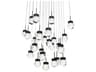 Modern Forms Double Bubble 25-Light Black Globe Pendant