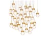 Modern Forms Double Bubble 41-Light Aged Brass Globe Pendant