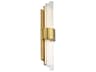 Modern Forms Luzerne 2-Light Aged Brass Glass LED Vanity Light