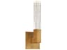 Modern Forms Cinema 1-Light Aged Brass Crystal LED Wall Sconce
