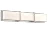 Modern Forms Bahn 1-Light Brushed Nickel Glass LED Vanity Light