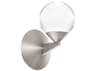 Modern Forms Double Bubble 1-Light Satin Nickel Crystal LED Wall Sconce