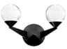 Modern Forms Double Bubble 2-Light Black Crystal LED Wall Sconce