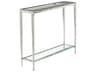 Maitland Smith Jinx Rectangular Glass Nickel Console Table