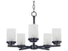Maxim Lighting Corona 5-Light Black Glass Cylinder Chandelier