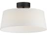 Maxim Lighting Paramount 1-Light Black Drum Round Flush Mount