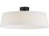 Maxim Lighting Paramount 1-Light Black Drum Round Flush Mount