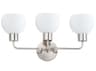 Maxim Lighting Coraline 3-Light Satin Nickel Glass Vanity Light