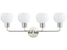 Maxim Lighting Coraline 4-Light Satin Nickel Glass Vanity Light