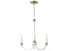 Maxim Lighting Charlton 3-Light Weathered White Gold Leaf Candelabra Chandelier