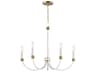 Maxim Lighting Charlton 5-Light Weathered White Gold Leaf Candelabra Chandelier