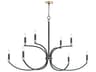 Maxim Lighting Charlton 8-Light Black Antique Brass Candelabra Chandelier