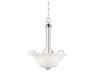 Maxim Lighting Vital 3-Light Satin Nickel Glass Bell Pendant