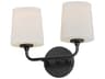 Maxim Lighting Bristol 2-Light Black Glass Vanity Light