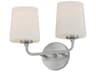 Maxim Lighting Bristol 2-Light Satin Nickel Glass Vanity Light