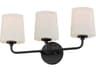 Maxim Lighting Bristol 3-Light Black Glass Vanity Light