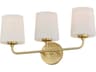 Maxim Lighting Bristol 3-Light Satin Brass Glass Vanity Light