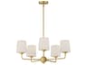 Maxim Lighting Bristol 5-Light Satin Brass Glass Chandelier
