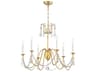 Maxim Lighting Plumette 6-Light Gold Leaf Crystal Candelabra Chandelier