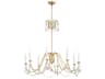 Maxim Lighting Plumette 8-Light Gold Leaf Crystal Candelabra Chandelier