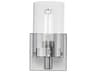 Maxim Lighting Pinn 1-Light Satin Nickel Glass Wall Sconce
