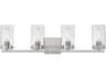 Maxim Lighting Pinn 4-Light Satin Nickel Glass Vanity Light