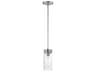 Maxim Lighting Pinn 1-Light Satin Nickel Glass Cylinder Mini Pendant