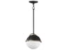 Maxim Lighting Duke 1-Light Black Weathered Brass Glass Globe Mini Pendant