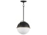 Maxim Lighting Duke 1-Light Black Weathered Brass Glass Globe Mini Pendant