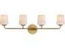 Maxim Lighting Durham 4-Light Natural Aged Brass Vanity Light