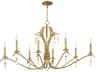 Maxim Lighting Eden 8-Light Charcoal Gold Leaf Candelabra Chandelier