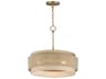 Maxim Lighting Seacliff 3-Light Natural Aged Brass Round Pendant