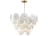 Maxim Lighting Isla 5-Light Natural Aged Brass White Tiered Pendant