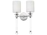 Maxim Lighting Lucent 2-Light Polished Nickel Glass Wall Sconce