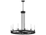 Maxim Lighting Ovation 12-Light Black Glass LED Cylinder Chandelier