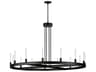 Maxim Lighting Ovation 15-Light Black Glass LED Cylinder Chandelier