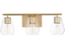 Maxim Lighting Geode 3-Light Natural Aged Brass Vanity Light