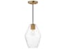 Maxim Lighting Geode 1-Light Natural Aged Brass Mini Pendant