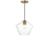 Maxim Lighting Geode 1-Light Natural Aged Brass Mini Pendant