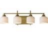 Maxim Lighting Bisque 4-Light Natural Aged Brass Vanity Light