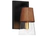 Maxim Lighting Carpenter 1-Light Walnut Black Wall Sconce